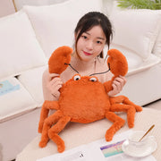 22-60cm Simulation Sea Animal Lobster Crab Stuffed Short Hair Plush Toy Backrest Gifts Old People