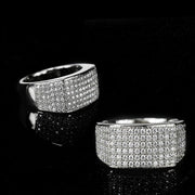 Huitan Bling Bling Cubic Zirconia Rings for Women Wedding Engagement Luxury Rings Geometric Shaped Fashion Jewelry Wholesale Lot