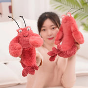 22-60cm Simulation Sea Animal Lobster Crab Stuffed Short Hair Plush Toy Backrest Gifts Old People