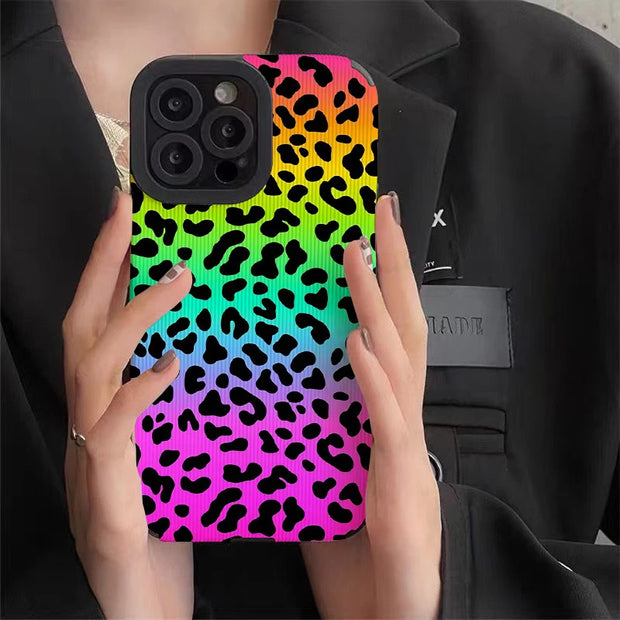 Rainbow Leopard Print Phone Cases for IPhone 11 Case 14 Pro Max 15 Pro Max IPhone Case for IPhone 13