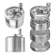 Manual Tobacco Grinder Zinc Alloy Spice Herb Crusher Hand Crank Mills Tobacco Muller Smoking Accessories